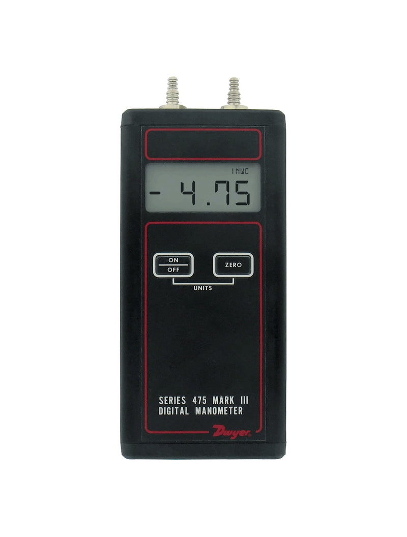 475-0-FM-AV: Air velocity kit, range 0-10.00" w.c. (2.491 kPa), max. pressure 5 psig, kit includes static pressure tips, rubber tubing, Pitot tube, step