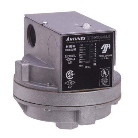 803112503: 6-24"wc Manual Reset SPDT Low Gas Pressure Switch with 1/4" NPT Connection and 1/8" NPT Vent (LGP-A)