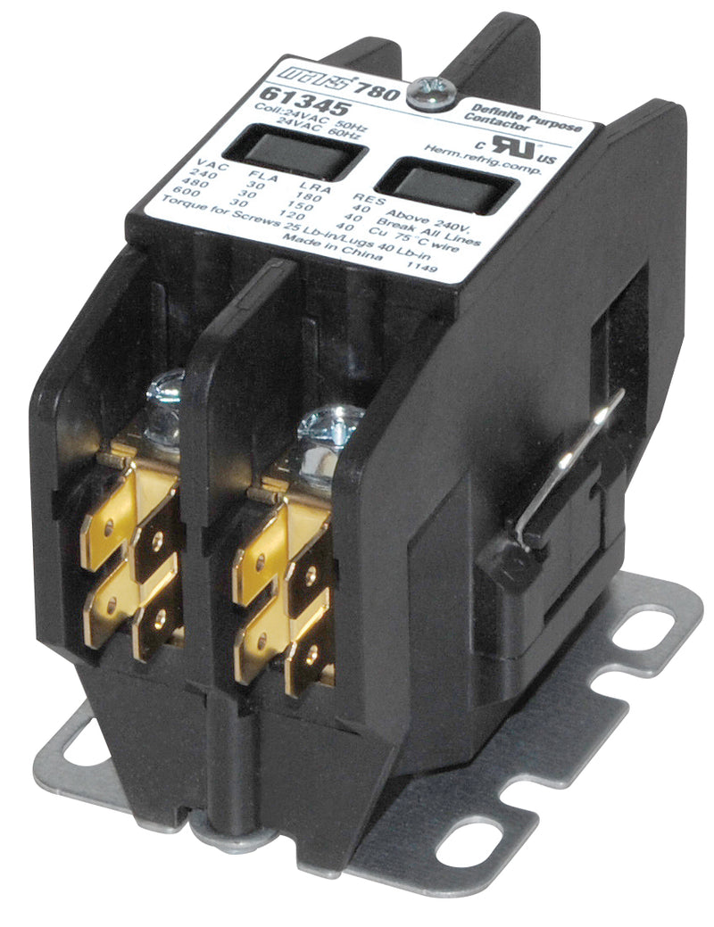 61345: 2P 30A 24V CONTACTOR QC & SC TERM