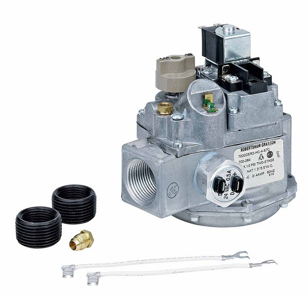 700-064: Universal 1" 2-Stage Gas Valve Intermittent Pilot, Direct Spark and Hot Surface 24V Natural Gas - 7000 DER2-HC-4-S7C