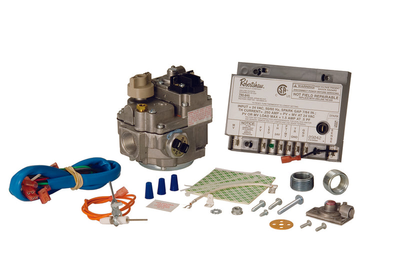 712-006: IP ignition kit Includes 700-056 Gas Valve 3/4" 780-845 Ignition module, 1751-729 Ignitor & Wiring harness for Natural gas