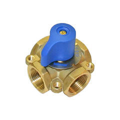 721-TEK: 4-Way Mixing Valve 1" Brass