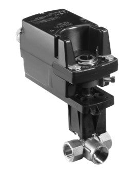 VG1841CP: 1" 3Way Ball Valve 18.7CV; Brass Trim; Less Actuator