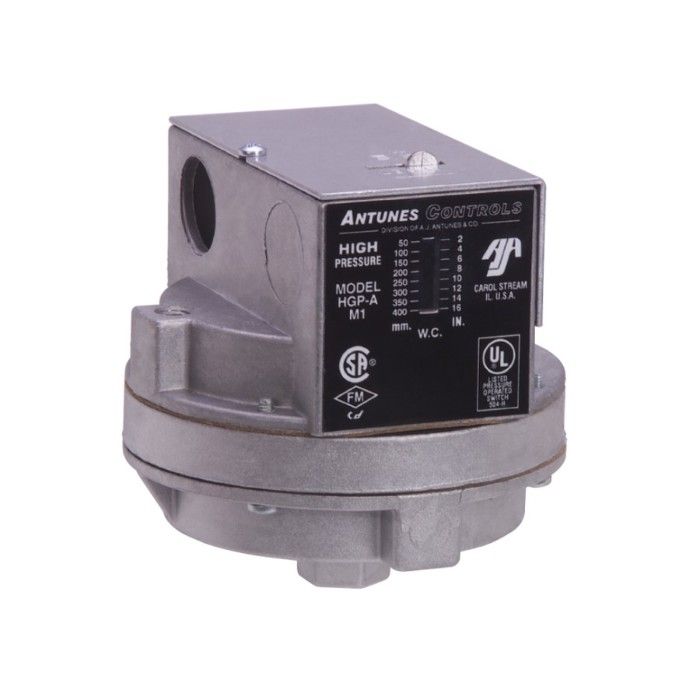 803112704: 10-50"wc Auto Reset SPDT Low Gas Pressure Switch with 1/4" NPT Connection and 1/8" NPT Vent (RLGP-A)