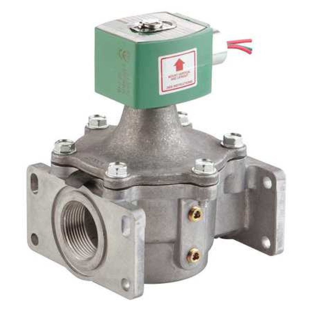 8214G261: Valve,Solenoid, 2 Way Normally Closed, 1 1/4", NPT or Flange, 120Vac, 32 Cv 1,725,500 btu/hr 0-5 PSI Fuel Gas Shutoff Valve with Aluminum Body