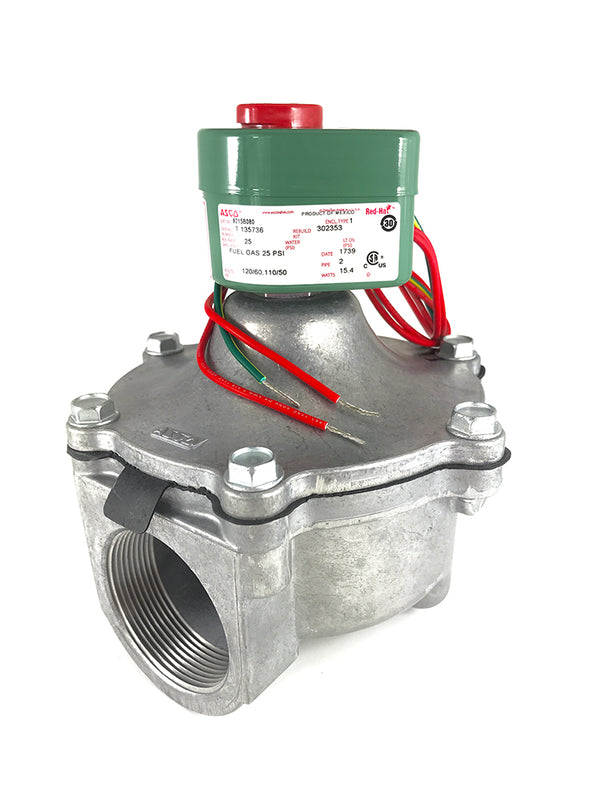 8215B080-120/60: 2" NPT N.C.  0 Min Diff.  60cv 3,251,000BTU/Hr 120VAC 25PSI Air/Fuel/Gas