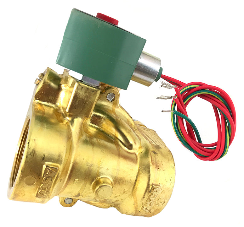 8220G13-24V: Valve,Solenoid, 2 Way Normally Closed, 2", NPT, 24Vac, 43 Cv 5-50 PSI Steam 5-150 PSI Hot Water Pilot Operated Brass Body with EPDM Diaphragm