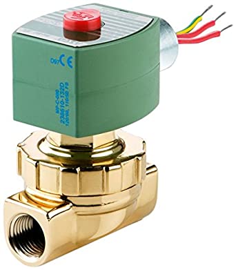 8220G404-24V: Valve,Solenoid, 2 Way Normally Closed, 1/2", NPT, 24Vac, 4.7 Cv 5-50 PSI Steam 5-150 PSI Hot Water Pilot Operated Brass Body with EPDM Diaphragm