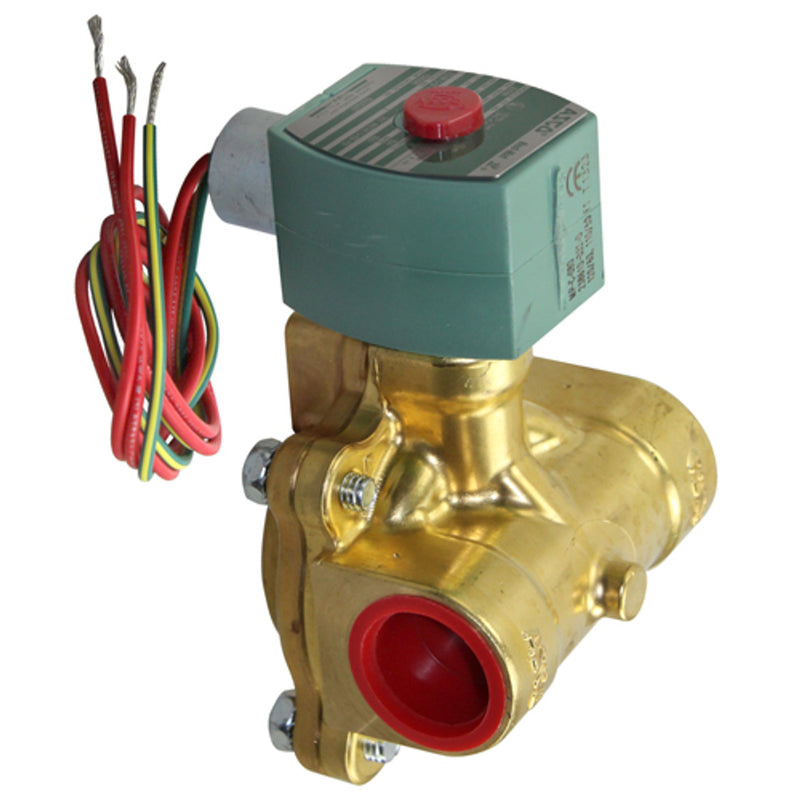 8220G7: Valve,Solenoid, 2 Way Normally Closed, 1", NPT, 120Vac, 13.5 Cv 5-50 PSI Steam 5-150 PSI Hot Water Pilot Operated Brass Body with EPDM Diaphragm