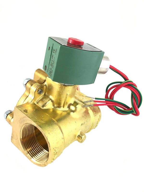 8220G11-24V: Valve,Solenoid, 2 Way Normally Closed, 1 1/2", NPT, 24Vac, 22.5 Cv 5-50 PSI Steam 5-150 PSI Hot Water Pilot Operated Brass Body with EPDM