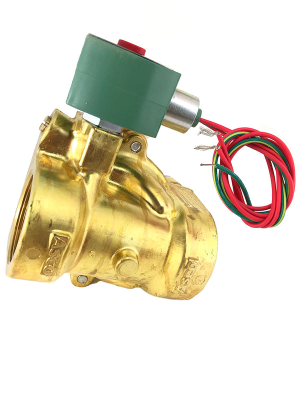 8220G13-240V: Valve,Solenoid, 2 Way Normally Closed, 2", NPT, 240Vac, 43 Cv 5-50 PSI Steam 5-150 PSI Hot Water Pilot Operated Brass Body with EPDM Diaphragm