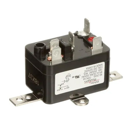 90-293Q: Fan Relay, 24 VAC Coil, SPDT. Coil Data: 90 Ohms DC Resistance, 125 mA (Nominal), 3 VA (Nominal), 4 VA (Inrush). Contact Rating: 125 / 250 VAC