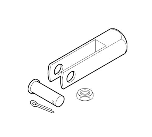 AM-535: Clevis Kit, 24 UNC Threaded Hole For Actuator Shaft, For Use With MK-33xx, MK-38xx and MK-71xx Actuators