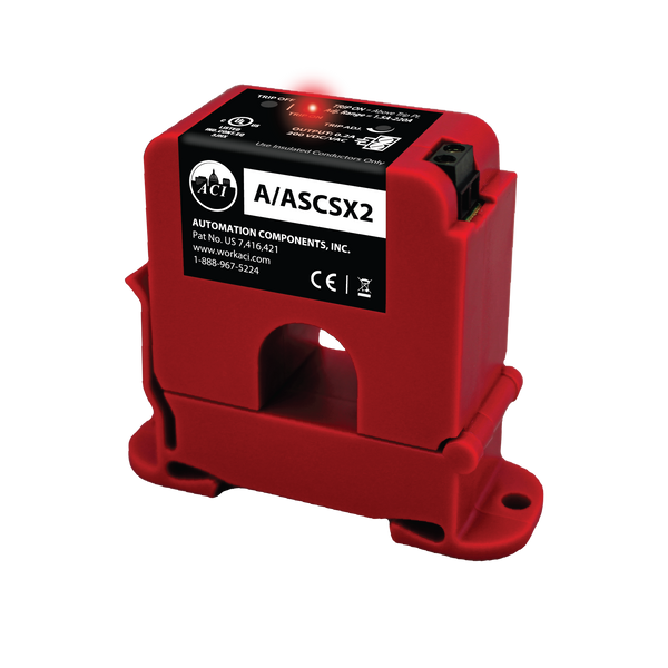 A/ASCSX2: Current Switch, Adjustable, Split Core, 1.5 - 220A Trip, 0.2-200 Volt Operating Range