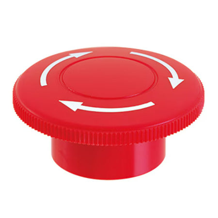 AVW3B-R: Pushbutton Cap 29mm Pushlock Turn Reset Red