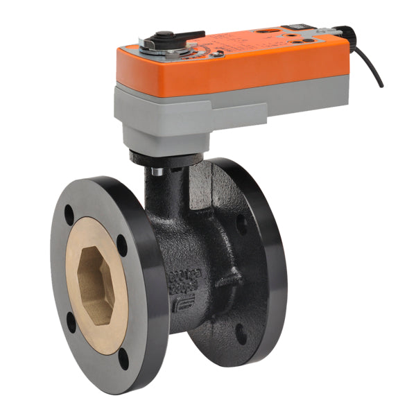 B6300S-110+AFRXUP: 3" 2-way ball valve 110cv 120V Spring Return N.O.