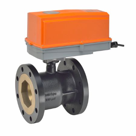 B6400S-186+GKRX24-MFT N4: Characterized Control Valve (CCV), 4", 2-way, ANSI Class 125, Cv 186  Valve Actuator, Electrical fail-safe, AC/DC 24 V, MFT