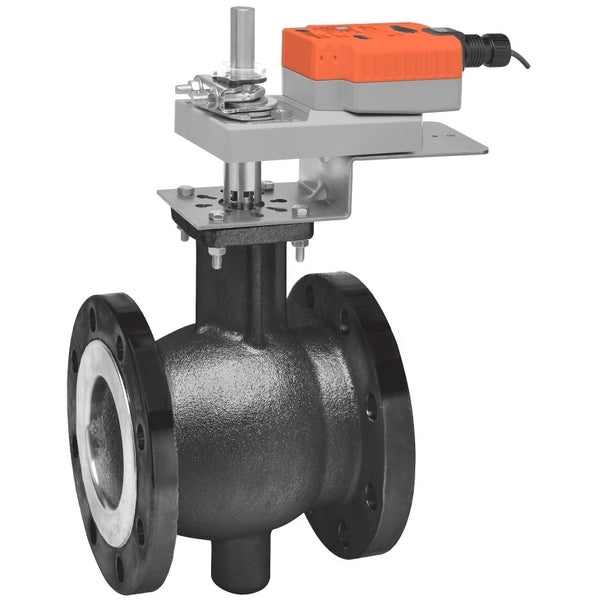 B6400VB-350+GKB24-3-X1: VBall Valve,4" ,2 Way,350Cv,w/ Electronic Fail-Safe,24V,Floating