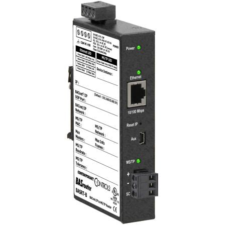 BASRT-B: BAS Router BACnet/IP to MS/TP DIN rail mount