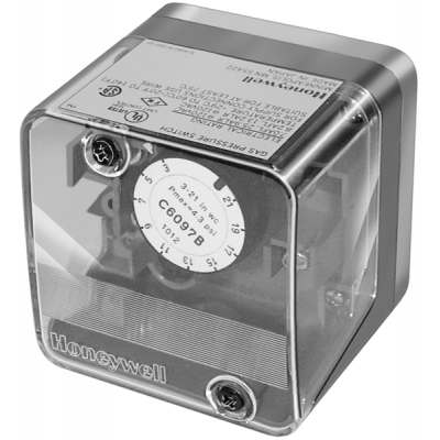 C6097A1020: Pressure Switch, 3-21"w.c., Manual Reset, Break On Pressure Fall, Flange Mount Connection, For Use with Natural Gas, Liquid Propane or Air