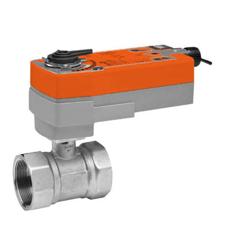 B277+AFRB24: Characterized Control Valve, 3", 2-way, Cv 70  Valve Actuator, Spring return, AC/DC 24 V, On/Off Actuator fitted