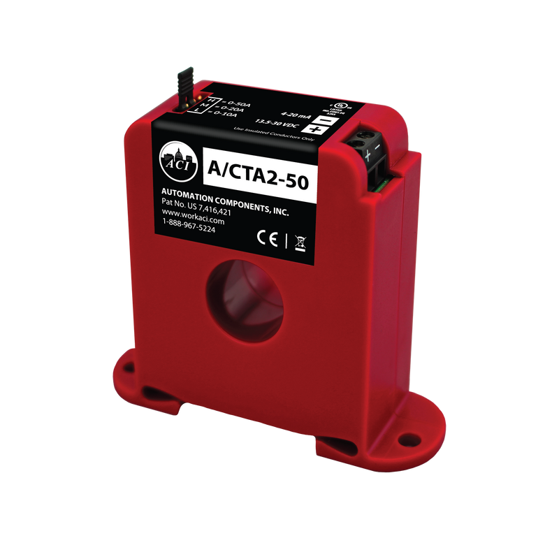 A/CTA-50: 4-20mA output, 0-10/0-20/0-50 Amps