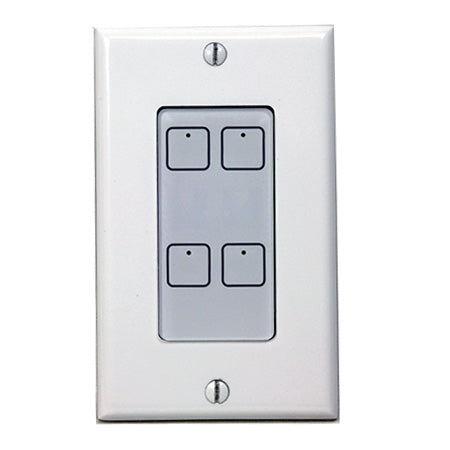 CTS4CH-WH: Capacitive Touch Station, 4 Channel, White (wallplate not included)