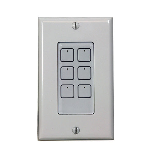 CTS6PR-WH: Capacitive Touch Station, 6 Preset, White (wallplate not included)