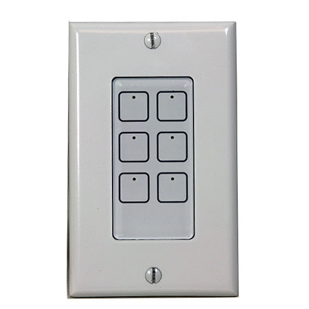 CTS6PR-WH: Capacitive Touch Station, 6 Preset, White (wallplate not included)