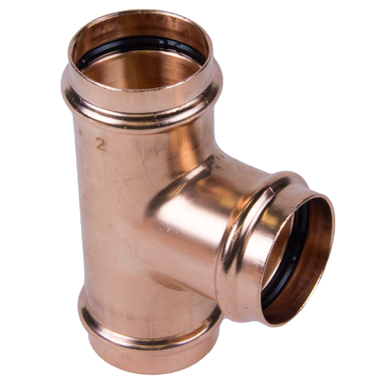 CPTF-12-12-08: 3/4" x 3/4" x 1/2" Copper Press P x P x FPT Reducing Tee