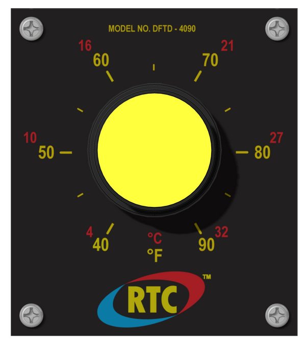 DFTD-200250: Temperature scale plate for DFTD 200-250 deg F.