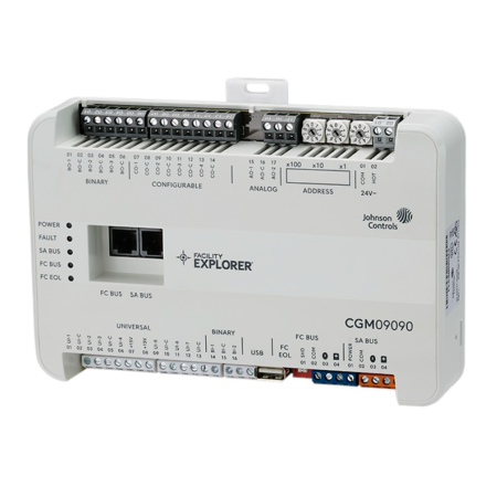 F4-CGE09090-0: Geo. Restricted Product, 18-point General Purpose Application Ethernet Controller Includes: BACnet/IP communication; 18 I/O points (7 UI, 2 BI