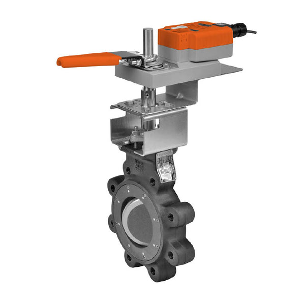 F680-150SHP+GMB24-3-X1: Butterfly Valve, 3", 2-way, ANSI Class150, Cv228|Valve Actuator, Non fail-safe, AC/DC24V, On/Off, Floating point