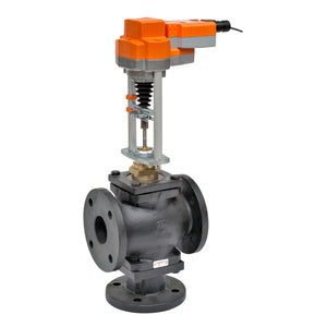 G780+AVKB24-3: 3", 3-way, ANSI Class125, Cv85|Valve Actuator, Electronic fail-safe, AC24V, On/Off, Floating point