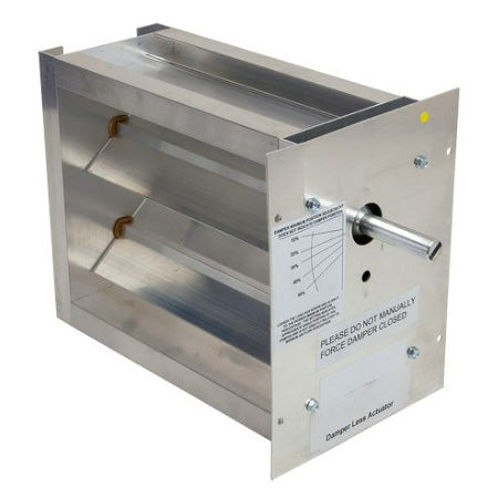 Positioning Damper HD-NA-0808: 08 x 08 Two-Position Zone Damper-No Actuator, 5/8-1/2 Shaft