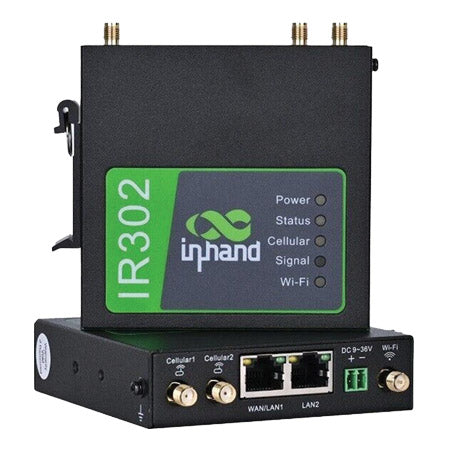 IR302-FQ33-WLAN-IO: Router 4G LTE, Dual Ethernet Ports, Dual SIM Slots, and Wi-Fi