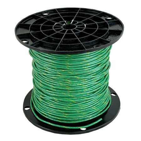 L718ST-48: 18AWG 16 Strand Green/Yellow Motor Hook Up Wire (MHW) 500'