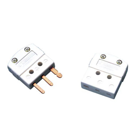 MTP-U-M: 3-Prong Mini Flat Pin Connector for Thermocouple, RTD & 3-Wire Thermistor, Male