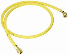 21048: PLUS II Yellow Charging Hose, 48" Length, 1/4" HAV Standard Fitting with Double Barrier Protection