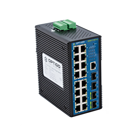 ONS-C1601pi: Edge switch, 16 x 10/100, -20C to +60C, 240W PoE+, DIN, (use CX/CU-SFP, optional PS ACC-PS-48V300W)