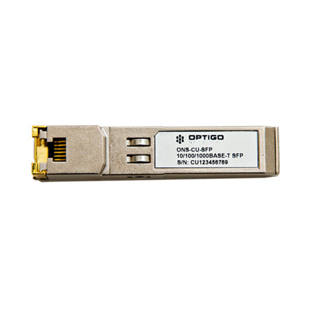 ONS-CU-SFP: SFP for Switches, Copper RJ-45, 10/100/1000 Mbps (Hybrid)