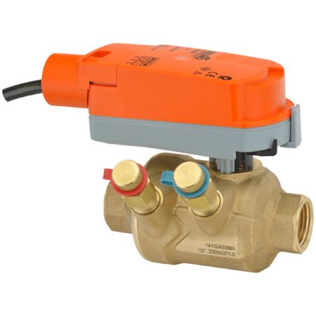 Z2050QPT-D+CQX24-SR: ZoneTight (PIQCV), 1/2", 2-way, GPM 2 Configurable Valve Actuator, Non fail-safe, AC/DC 24 V, 2...10 V, modulating Actuator fitted