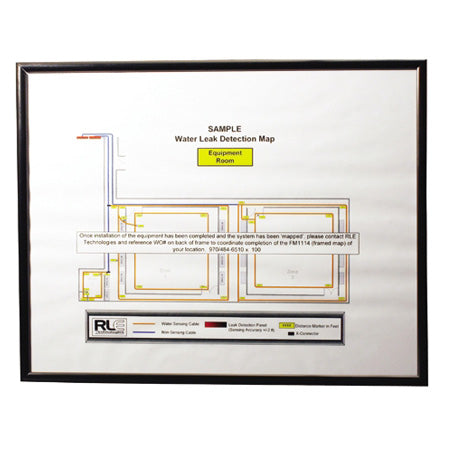 FM1114: Framed Reference Map; 11in x 14in (27.9cm x 35.5cm).