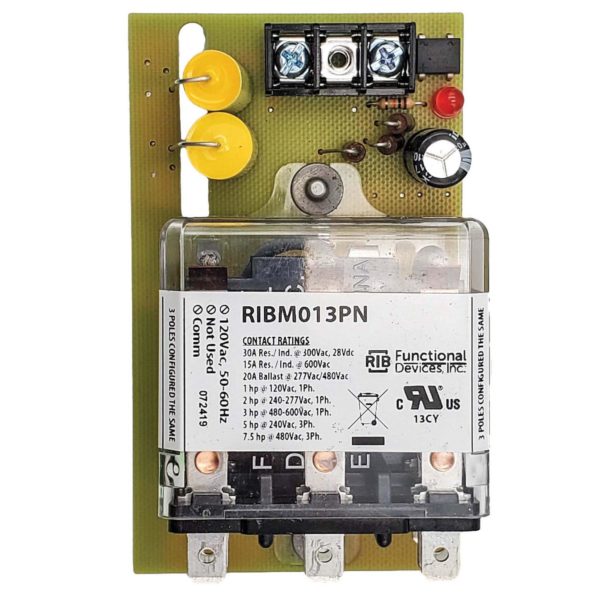 RIBM013PN: Panel Relay 4in 20Amp 3PDT 120Vac