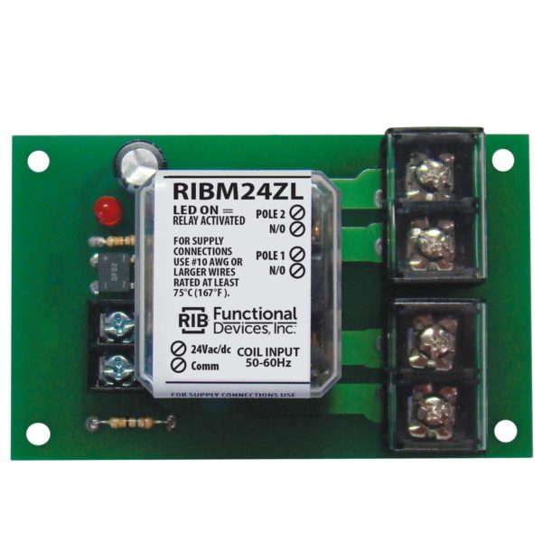 RIBM24ZL: 30 A. DPST -N/O W 24VAC/DC COIL