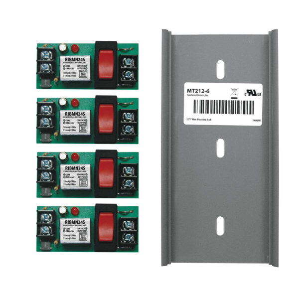 RIBMN24S-4T: Panel Relay 4 RIBMN24Ss + MT212-6