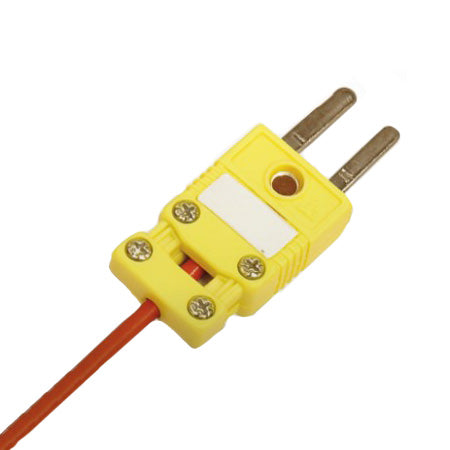 SMPW-CC-K-M: 2-Pin Mini Flat Pin Thermocouple Connector with Cable Clamp
