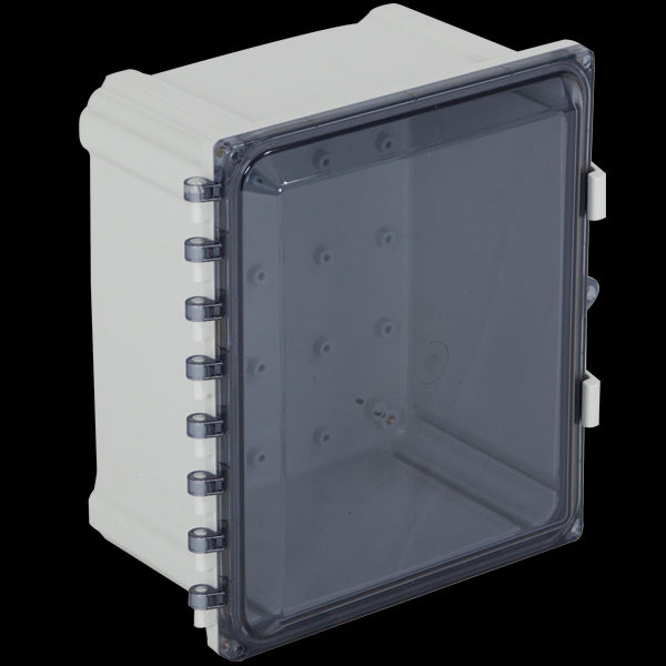 STI-EP121007-T: STI Polycarbonate Enclosure, Tinted Hinged Door - 12-in H x 10-in W x 7-in D