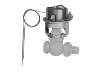 T-3311-1: Pneumatic Thermostat and Valve Actuator, Direct Acting at 15 Psig, Reverse Acting at 20 Psig, Remote Bulb, External Setpoint Adjustment, Valve