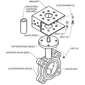 UFLK2232: Retrofit valve linkageFor Keystone Butterfly Valves